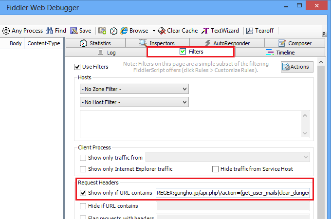 Filters tab on the right, check 'Use Filters' and 'Show only if URL contains' and fill in the box